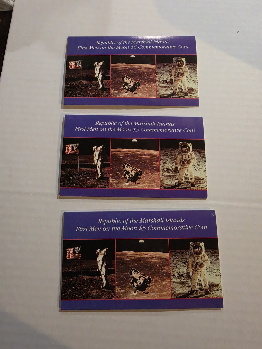 Marshall Islands First Men on the Moon $5 Commemorative Coin Card - Purple - Picture 5 of 12